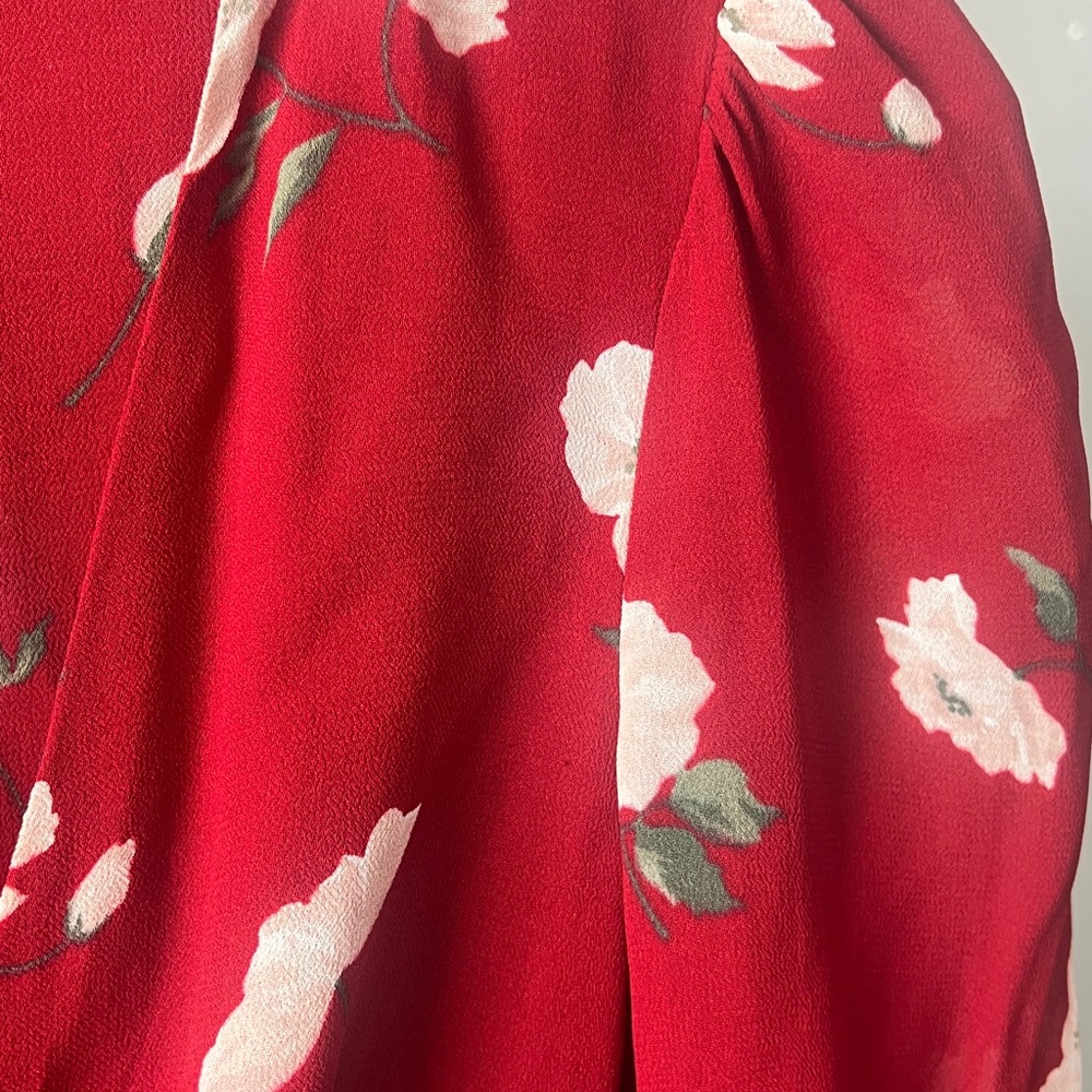Reformation Red Floral Dress - Picture 5 of 7